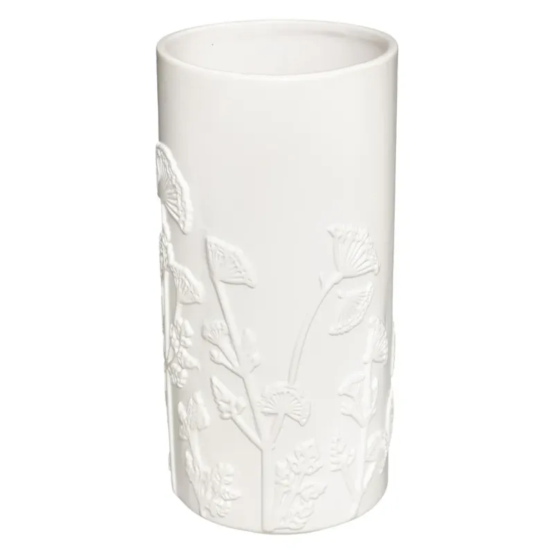 Wazon ceramiczny biały 25x12x12 cm DAFFI - Hit cenowy