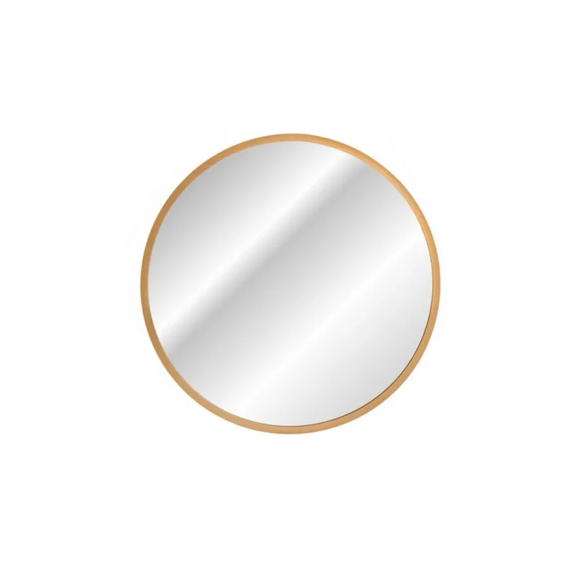 Premium Okrągłe lustro LED w złotej ramie, 60 cm - Saturn -
