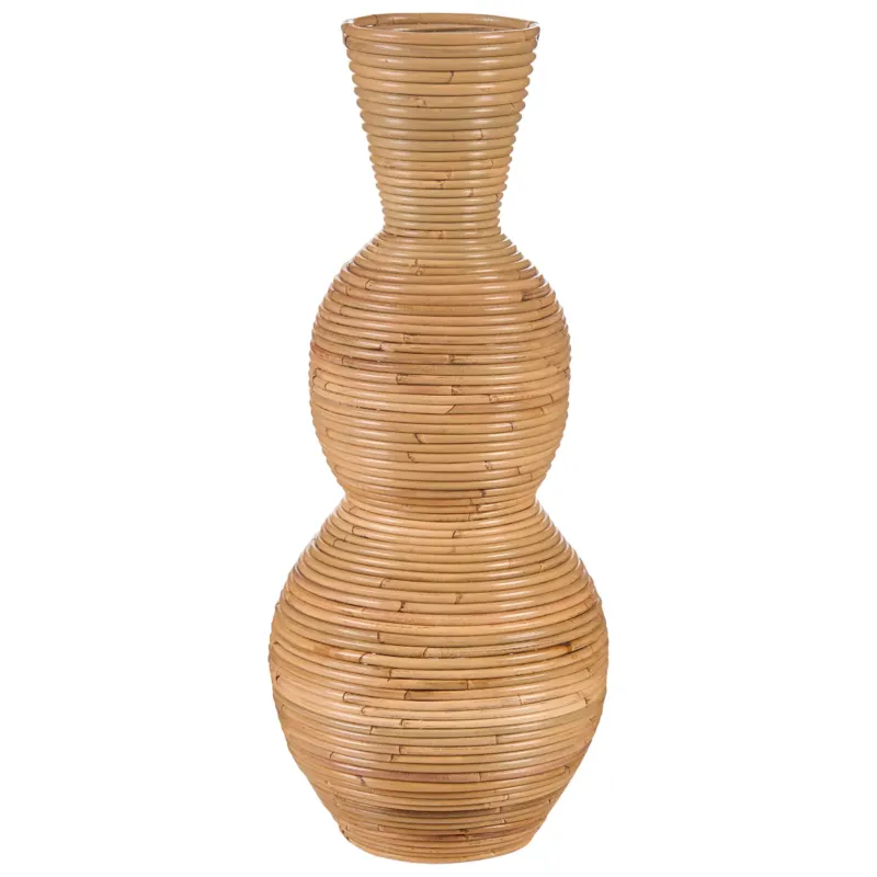 Cena promocyjna Wazon dekoracyjny SYMI Rattan 70 cm Naturalny -