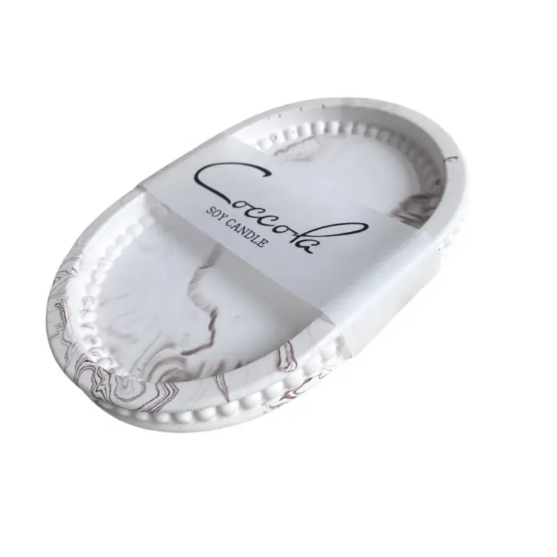 Oferta czasowa Podstawka/ taca dekoracyjna z gipsu ekologicznego 175x90mm -