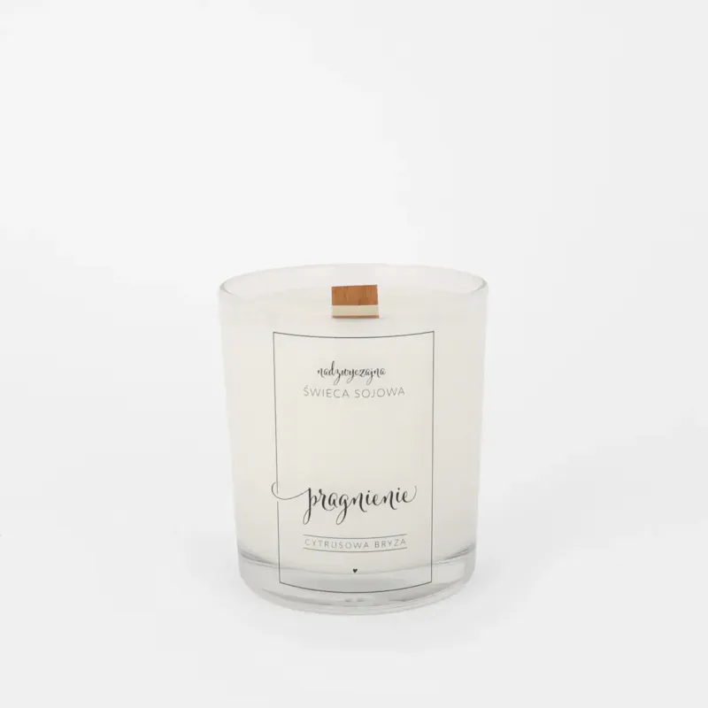 Okazja Świeca sojowa w szklance 180 ml - Pragnienie CYTRUSOWA BRYZA -