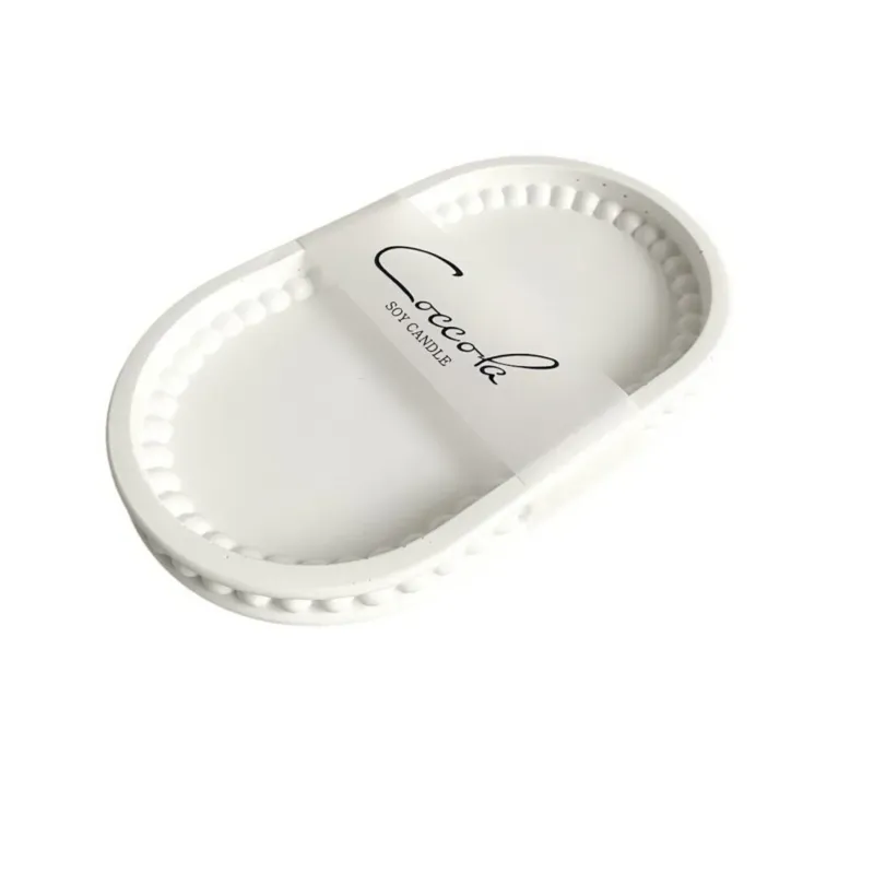 Darmowy zwrot Podstawka/ taca dekoracyjna z gipsu 200x120mm -