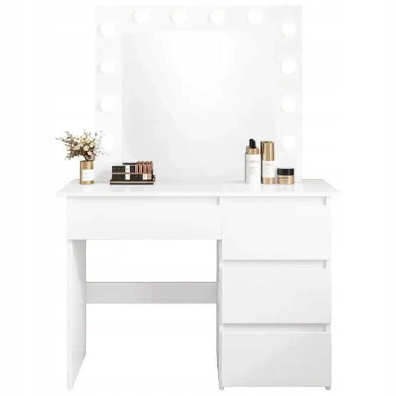 Bestseller Toaletka do makijażu wizażu kosmetyczna z lustrem led nowoczesna loft 90 cm -