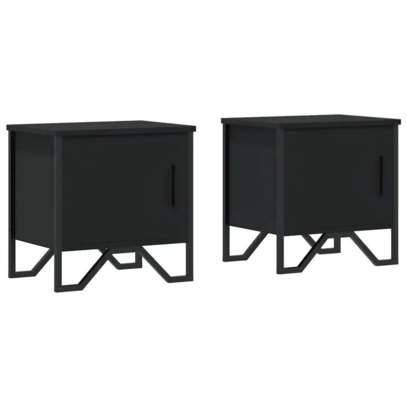 Zamów teraz vidaXL Szafki nocne 2 szt. czarne 40x30x40 cm, materiał drewnopochodny -