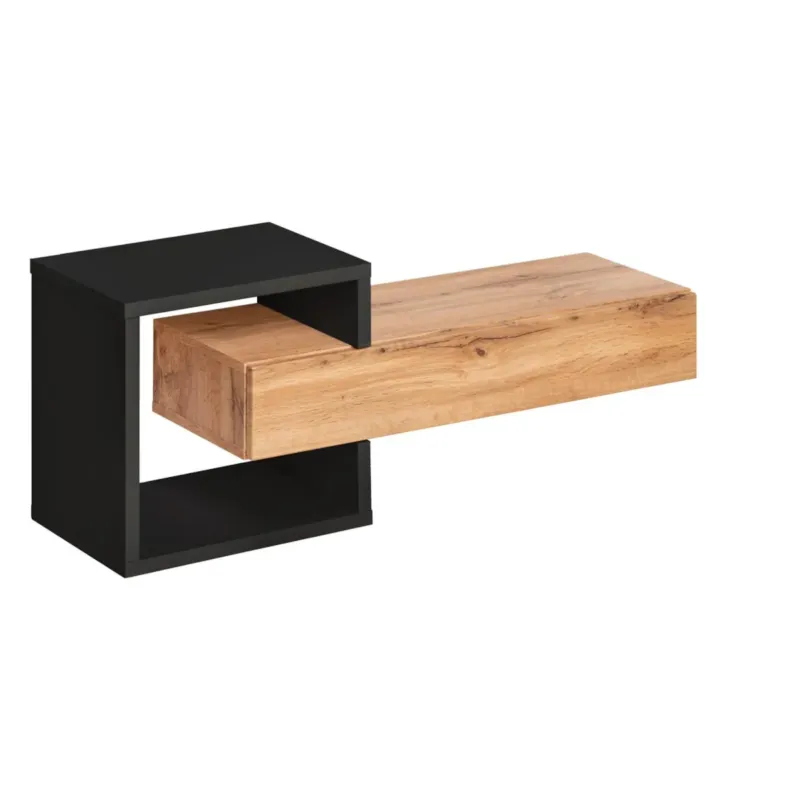Wyjątkowa oferta Konsola wisząca EASY 100x40 dąb wotan/czarna -