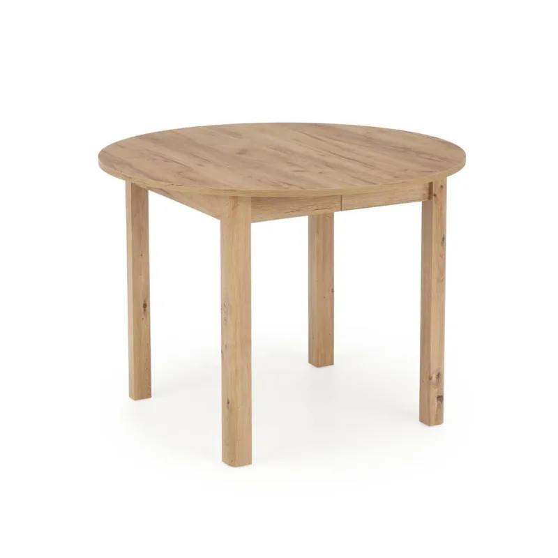 Bestseller STÓŁ ROZKŁADANY Nigo dąb craft OKRĄGŁY BLAT 102x76 cm -