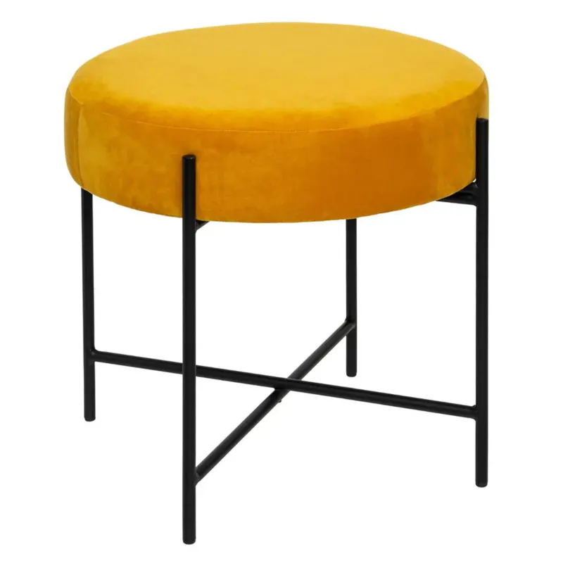 Taboret welurowy ARTY, Ø 47 cm - Wybór klientów