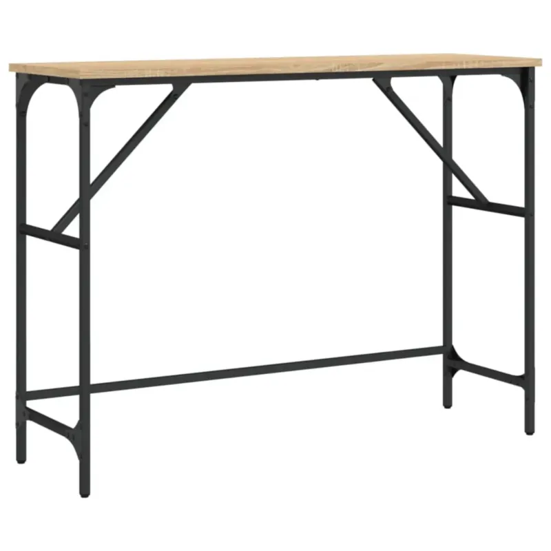 Taniej vidaXL Stolik konsolowy, dąb sonoma, 100x32x75 cm -