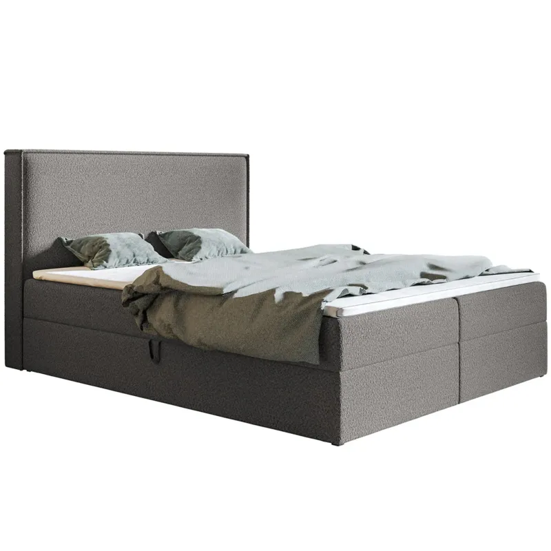 Łóżko kontynentalne FOX 9 180x200- szare - Wyjątkowa oferta
