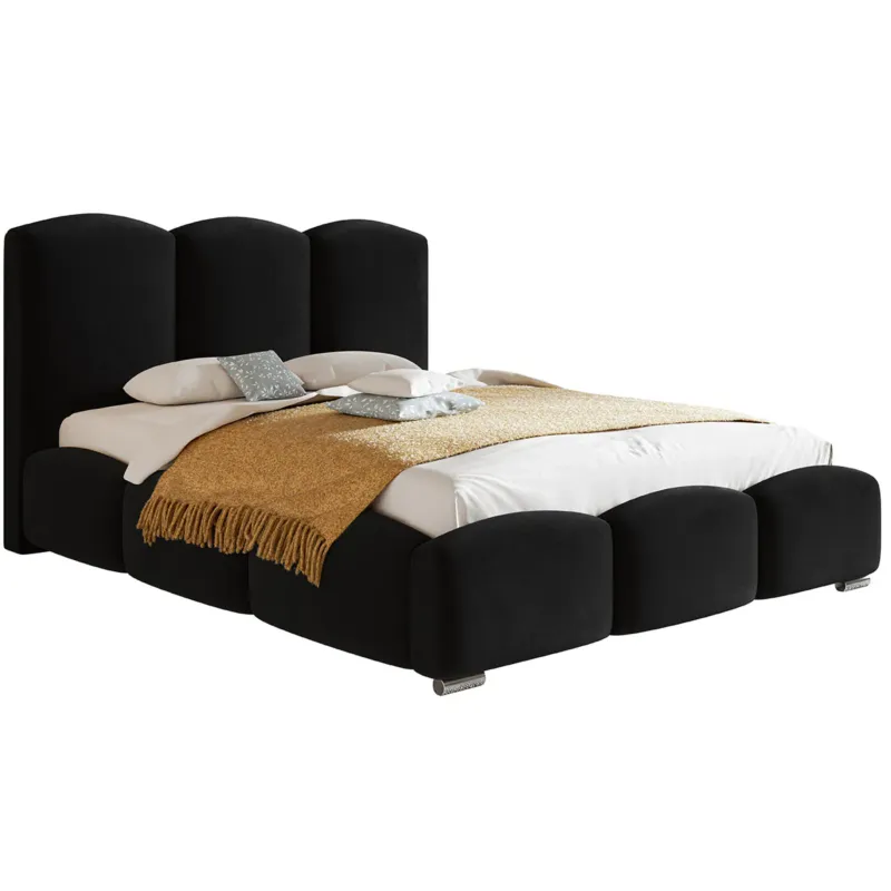 Dodaj do koszyka Łóżko do sypialni 180x200 BEN 14 styl nowoczesny- czarne -