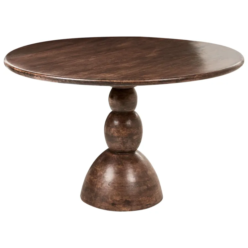 Oferta czasowa Stół do jadalni SILVON Ciemnobrązowy 120 cm 120 cm Drewno mango -