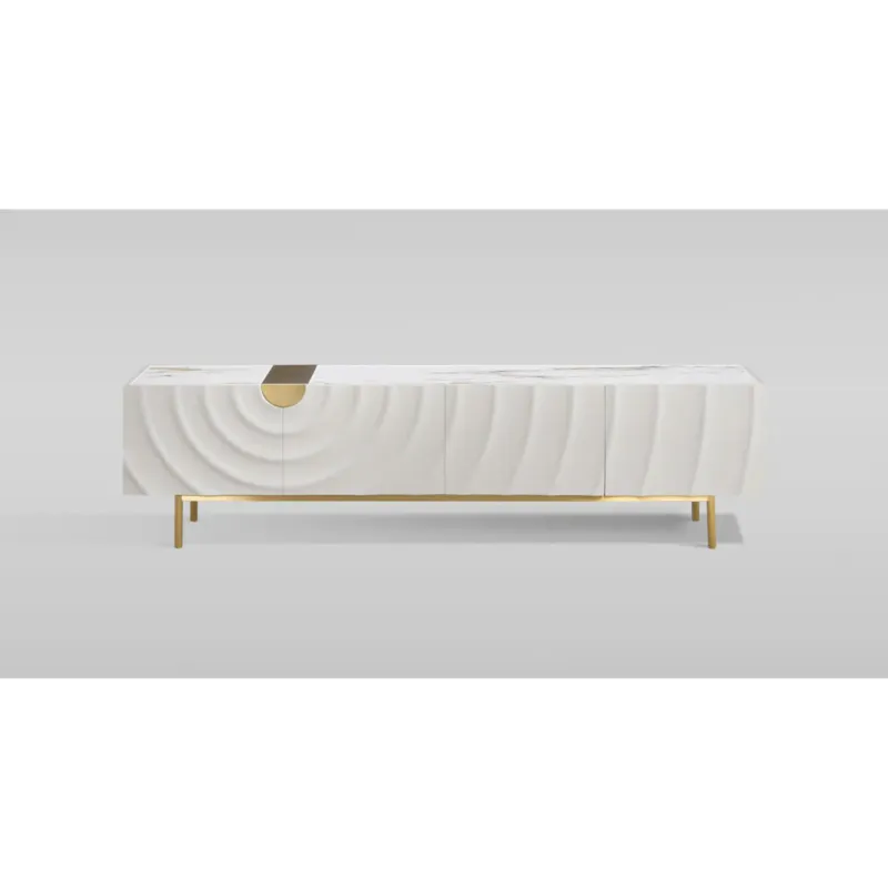 Szafka RTV złota Primavera Glamour Premium 200x40x50 - Ostatnia szansa
