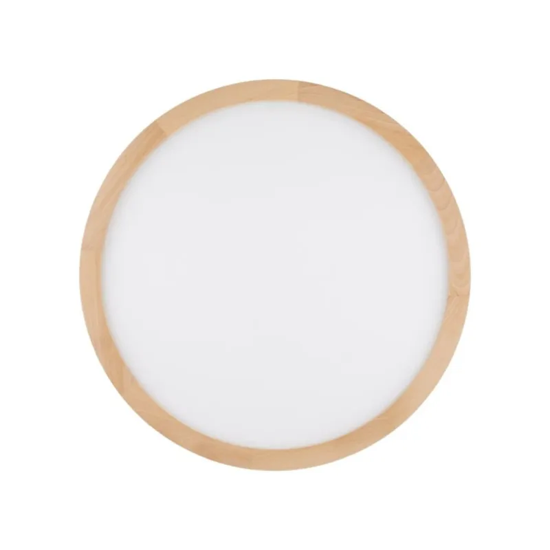 Plafon LED 45W TK Lighting AQUA WOOD BUK 18008 IP54 biały z drewnem 52,5 cm do kuchni i salonu - Darmowy zwrot