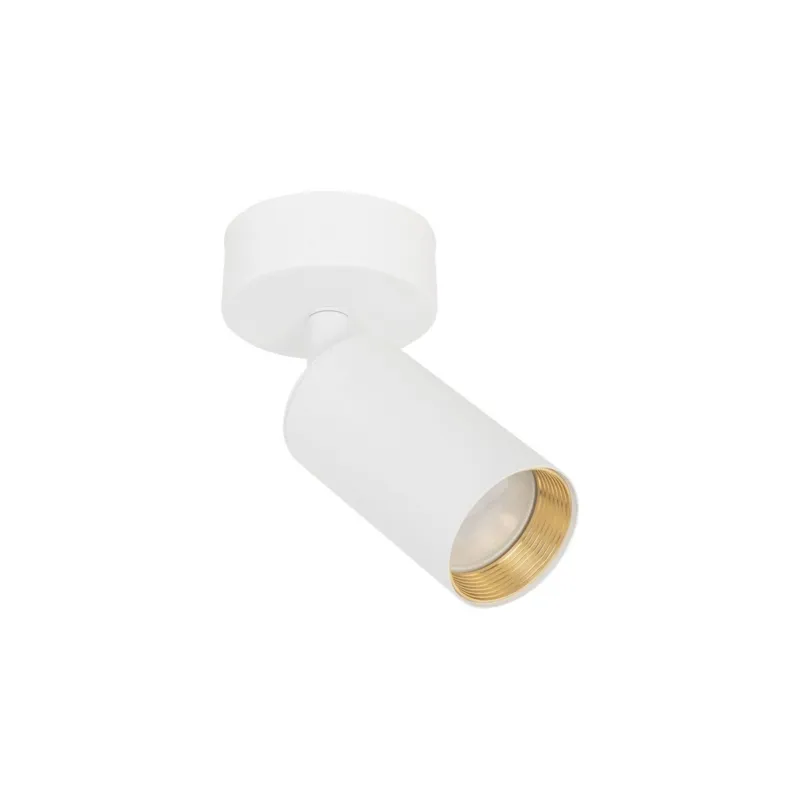 Lampa reflektor spot sufitowy TK Lighting AMIS WHITE 10794 GU10 biała złoty akcent nowoczesna ruchoma oprawa punktowa - Najlepsza cena