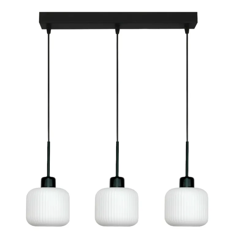 lampa wisząca 3 punktowa edylit białe klosze loft - Hit sprzedaży