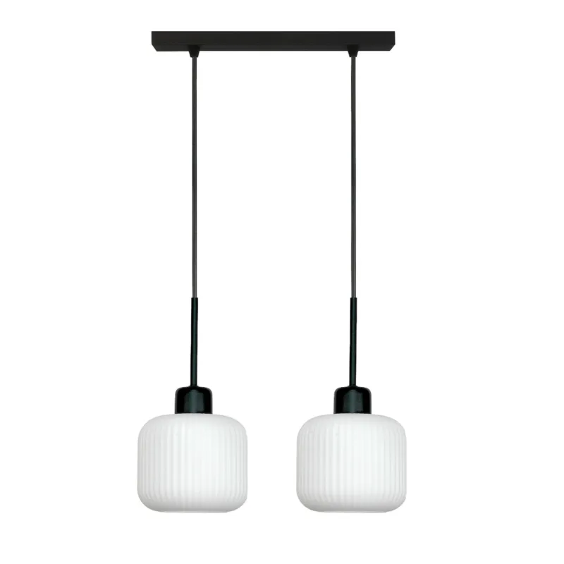 lampa wisząca 2 punktowa edylit białe klosze do kuchni - Szybka wysyłka