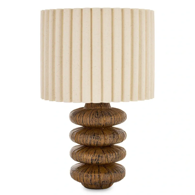 Lampa stołowa z tworzywa sztucznego i tkaniny 43,5x27x27 cm DISCHI - Zamów teraz