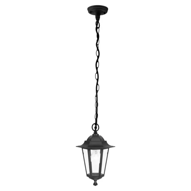 Lampa wisząca zewnętrzna Eglo Laterna 4 22471 czarna IP44 E27 szklany klosz - Zamów teraz