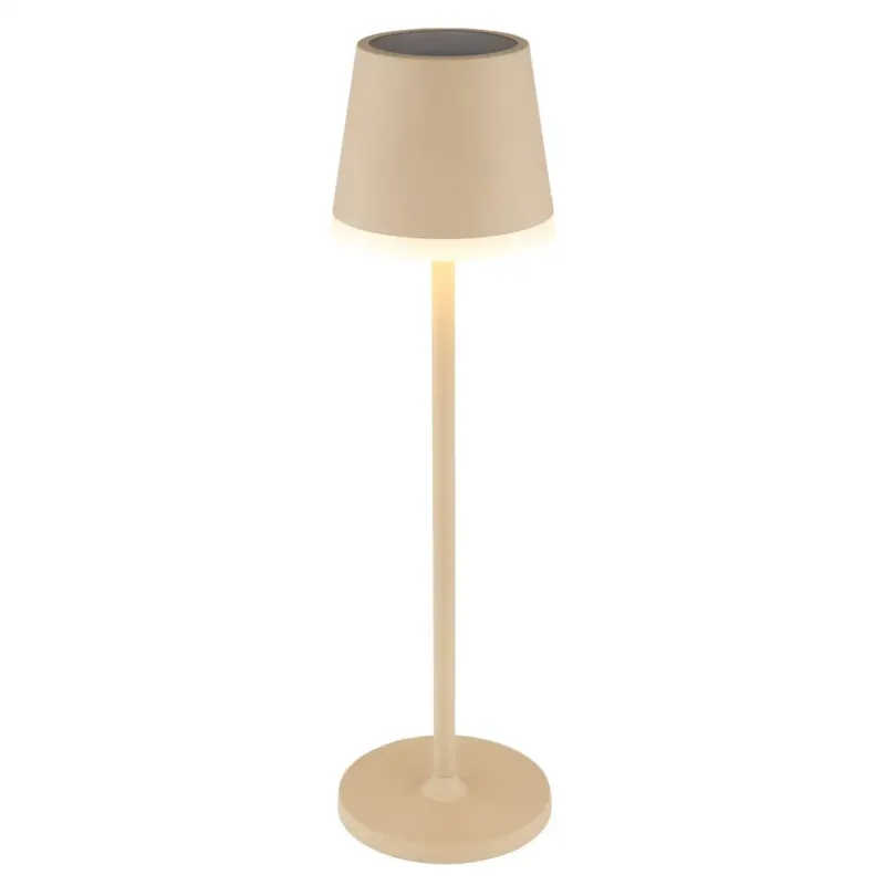 Łatwy zwrot Lampa stołowa zewnętrzna solarna LED Globo 36637S IP44 piaskowa 3000K 50 lm taras ogród -