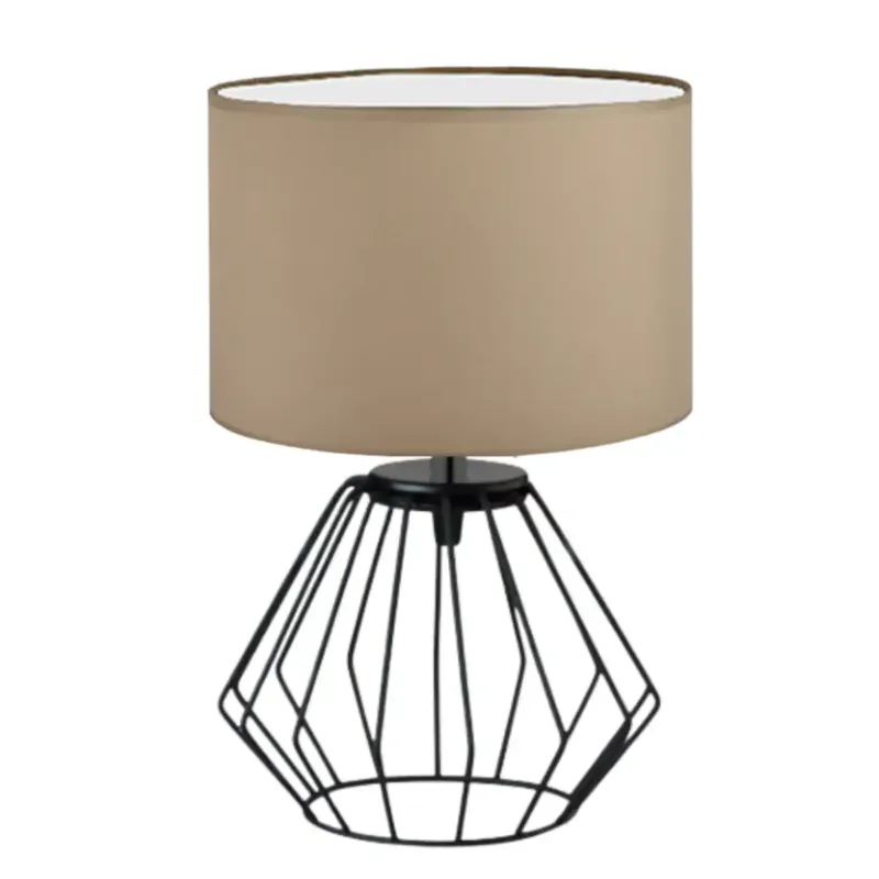 Bestseller Lampka nocna na biurko lampa biurkowa druciana LED z abażurem walec LANA -