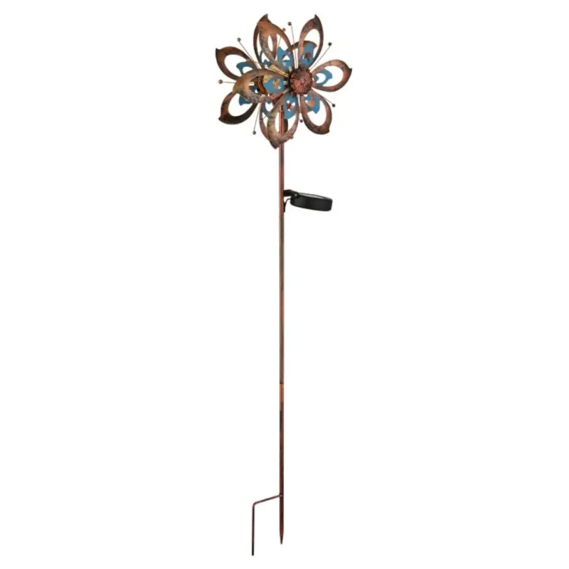 Lampa solarna dogruntowa LED Globo SOLAR 36571 0,06W złota, koło wiatrowe, 3000K, IP44 - Bezpieczne zakupy