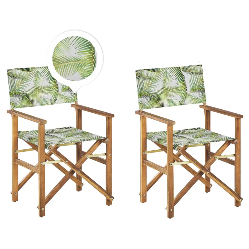 Kup online Zestaw 2 krzeseł ogrodowych CINE Drewno akacjowe - 50x50 cm