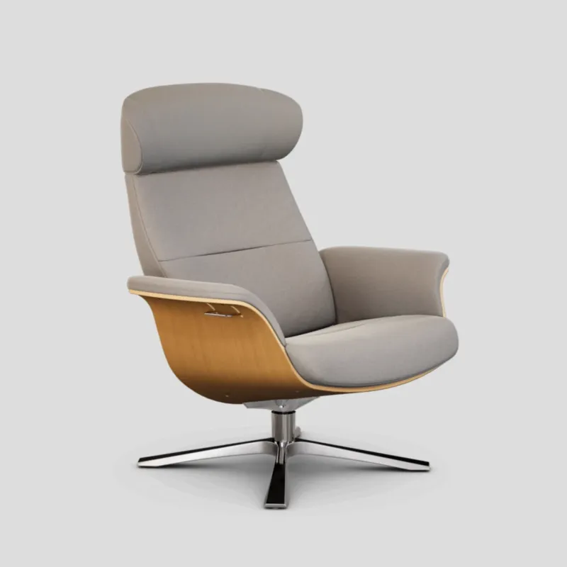 Łatwy zwrot Fotel Timeout obrotowy z pamięcią Sheford Light Grey/Oak Conform