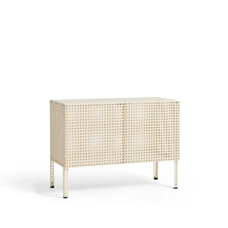 Kredens Perforated Cabinet Small Eggshell HAY Promocja