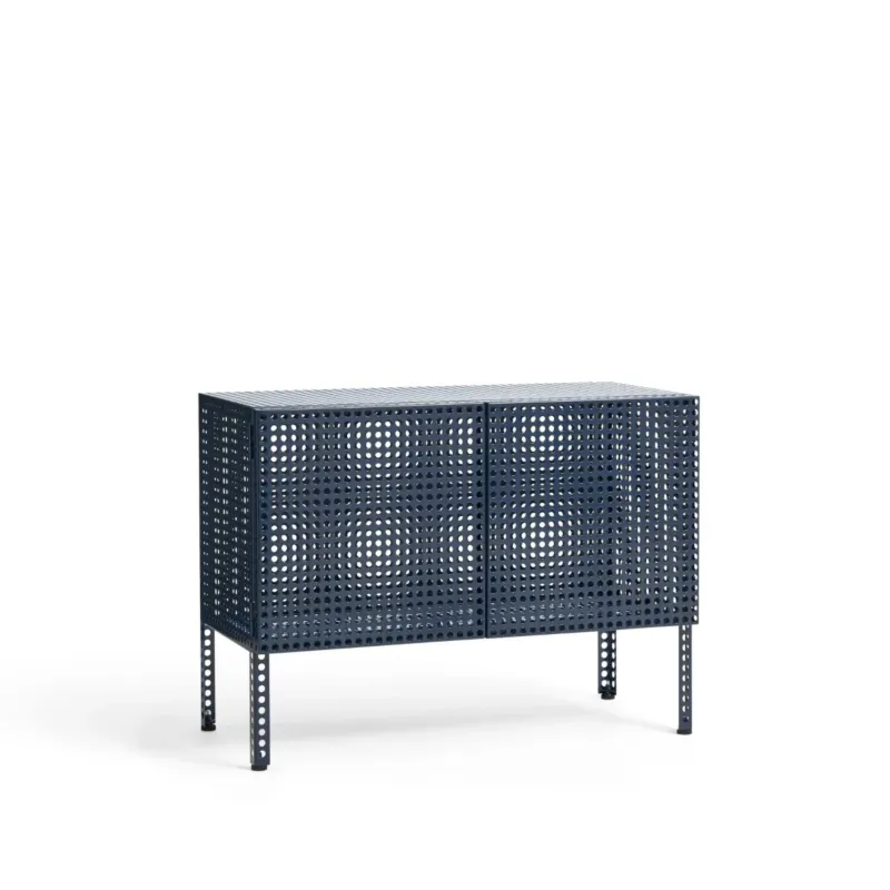 Kredens Perforated Cabinet Small Steel Blue HAY Cena promocyjna