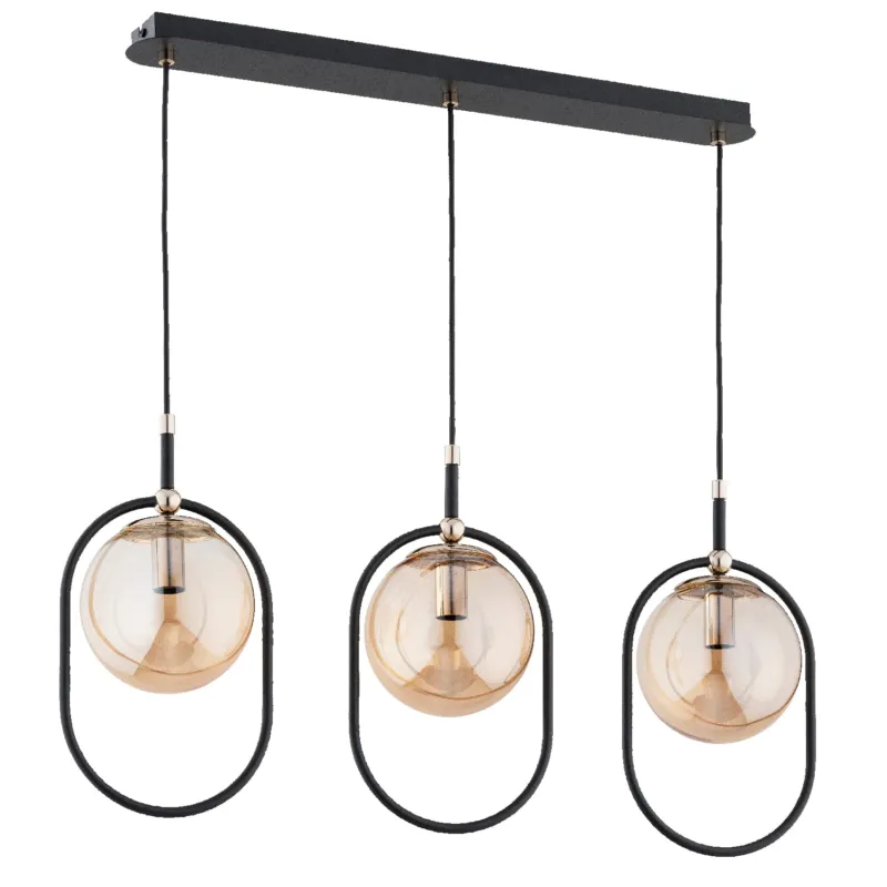 Lampa wisząca Amaro 62472 Alfa 3xE14 LED Metal Czarny - Stare Złoto Oferta limitowana
