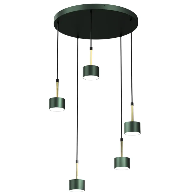 Bezpieczna płatność Lampa wisząca ARENA MLP7769 Milagro 5xGX53 Metal Zielony / Złoty