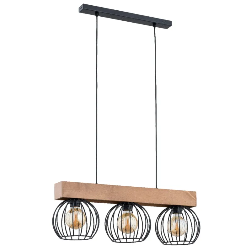 Wyjątkowa oferta Lampa wisząca Arizan 28173 Alfa E27 LED Drewno/Tworzywo Brązowy