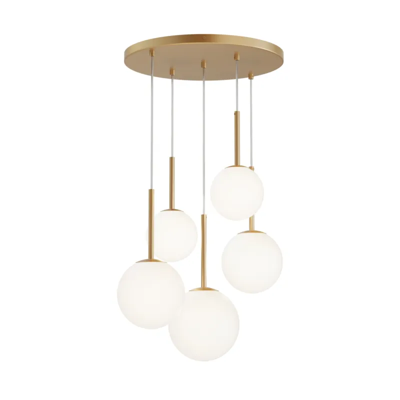 Bestseller Lampa wisząca Basic form MOD321PL-05G1 Maytoni E14x40W Metal/Szkło Złoto/Biały