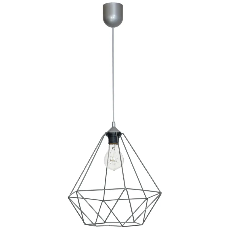 Dostępne od ręki Lampa wisząca BASKET MLP7216 Milagro 1xE27 60W Metal Szary