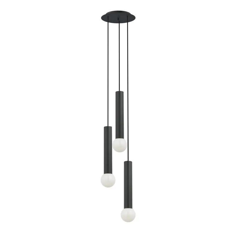 Popularny Lampa wisząca BATON 7856 Nowodvorski 3x10W E27 Stal lakierowana Czarny