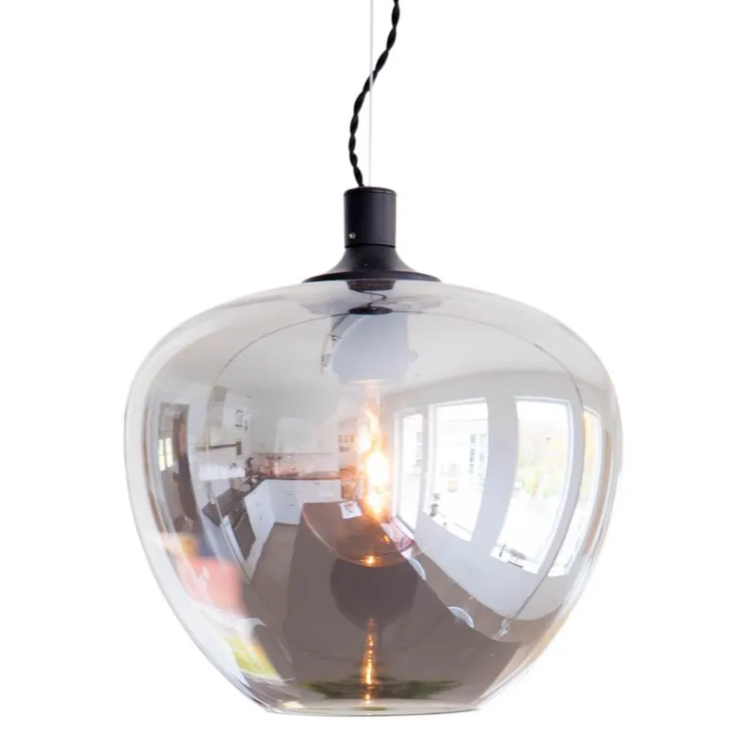 Szybka wysyłka Lampa wisząca Bellissimo 4200570-4505 By Rydens 1xE27 8W Szkło Szary dym