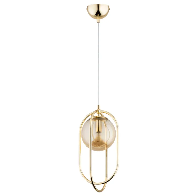 Bezpieczne zakupy Lampa wisząca Binar 61254 Alfa 1xE14 LED Metal Złoty