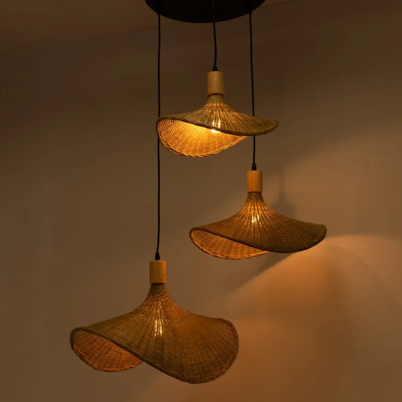 Kup teraz Lampa wisząca Boho ABR-LWS-BH40-3XE27 Abruzzo 1xE27 20W Bambus Złoty