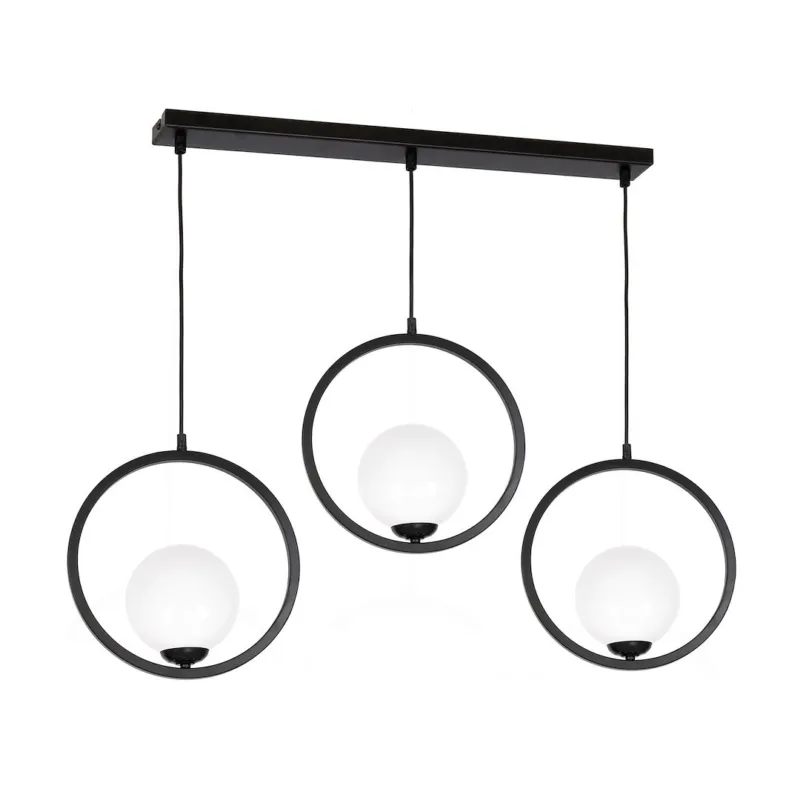 Zniżka Lampa wisząca BOSTON MLP5594 Milagro 3xE14 40W Metal + Szkło Czarny