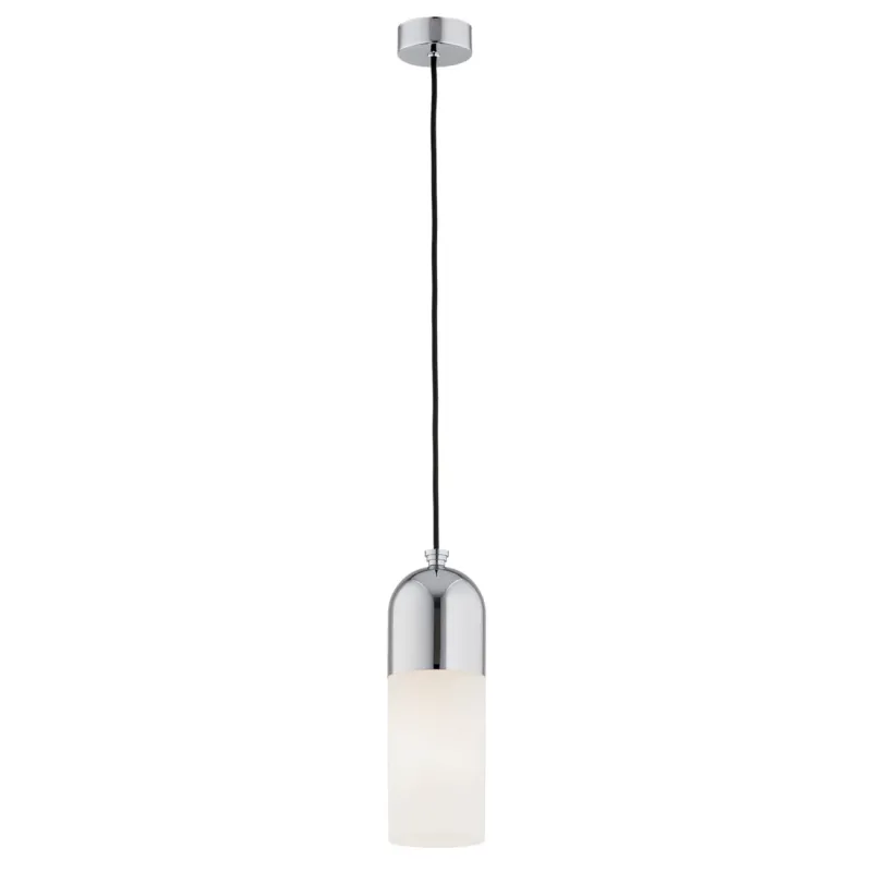 Lampa Wisząca Burgos 4211 Argon 1xE27 15W Szkło/ Stal Chromowana, Opal Mat/ Chrom Super okazja