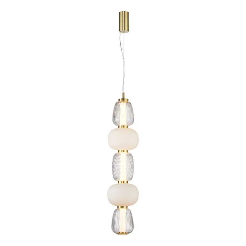 Taniej Lampa wisząca CARO ML0361 Milagro 40W LED Metal + Szkło Złoty
