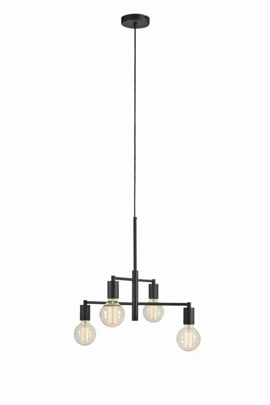 Bezpieczne zakupy Lampa wisząca Cielo 108716 Markslojd 4xE27 40W Metal Czarny