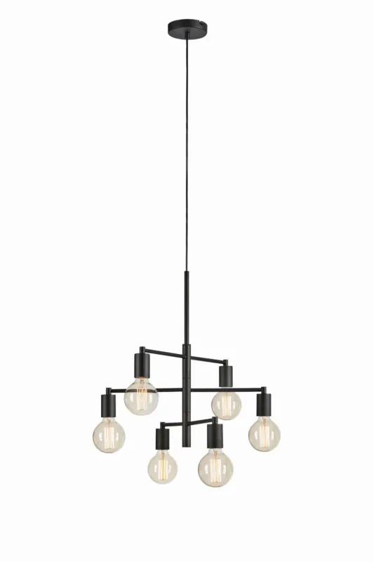 Lampa wisząca Cielo 108717 Markslojd 6xE27 40W Metal Czarny Zniżka