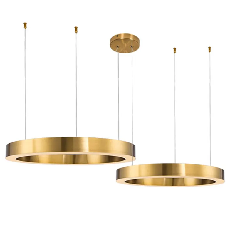 Tani Lampa wisząca Circle ST-8848-100+120 brass Step into Design 2xLED 112W Stal/Akryl Mosiądz Szczotkowany