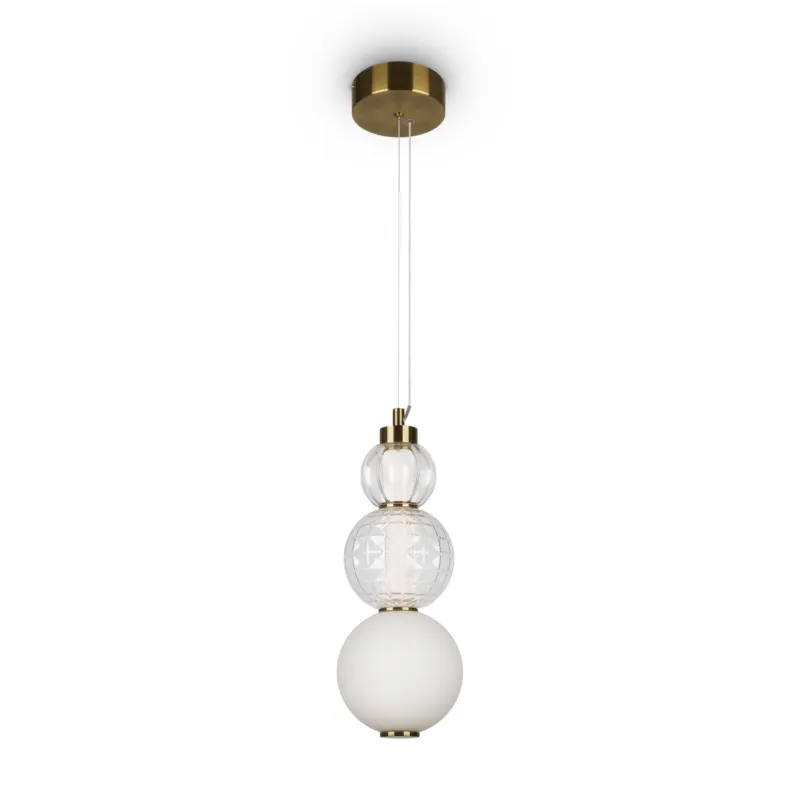 Oferta Lampa wisząca Collar P069PL-L16G3K Maytoni LEDx16W Metal/Szkło Złoto/Przezroczyste i białe