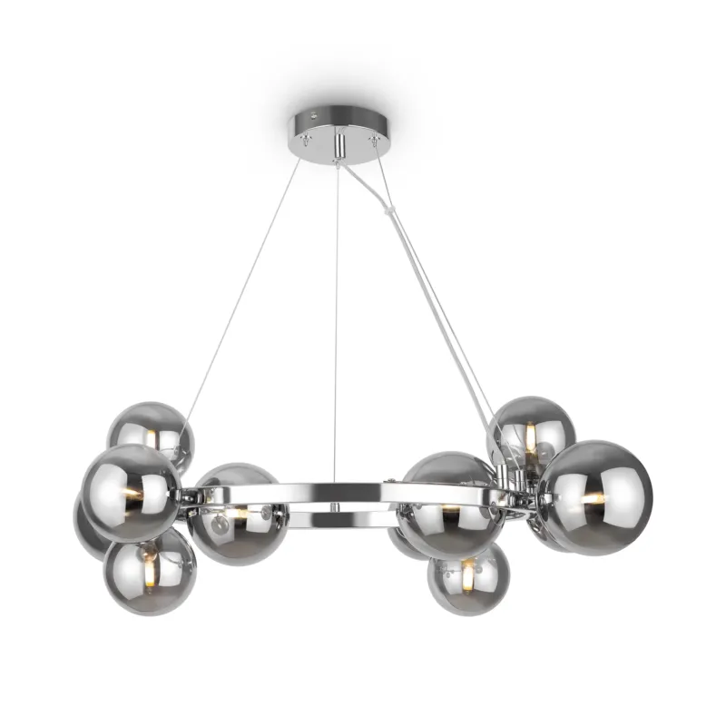 Lampa wisząca Dallas MOD545PL-11CH Maytoni G9x28W Metal/Szkło Chrom/Przydymiony Wyjątkowa oferta
