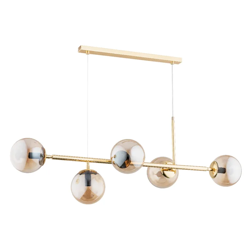 Hit sprzedaży Lampa wisząca Dansa 63019 Alfa 5xE14 LED Metal Złoty