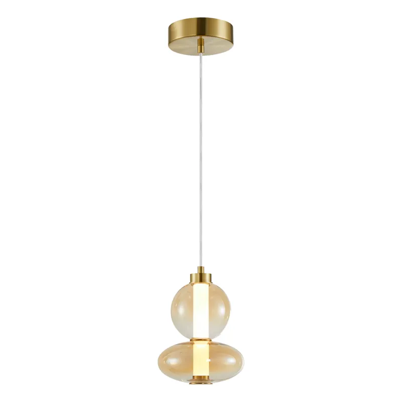Taniej Lampa wisząca DAPHNE ML0345 Milagro 12W LED Metal + Szkło Złoty