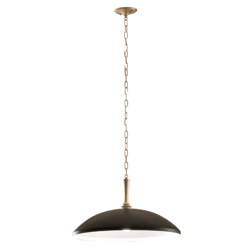Cena promocyjna Lampa wisząca Delarosa KL-DELAROSA-P-BK Elstead Lighting 1xE27 60W Stal Czarny, Złoty