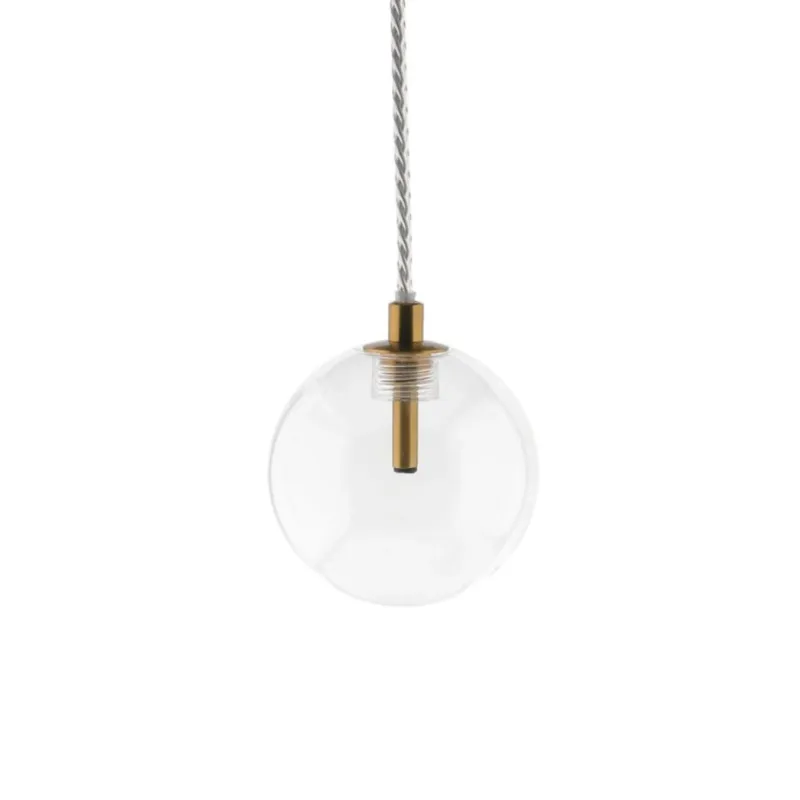 Łatwy zwrot Lampa wisząca designerska Globo ABIGALI-GLOBO-HD80308-G4 Abigali NDxG4 Szkło Transparentny, Złoty